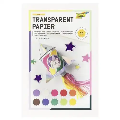 Transparentpapier folia 888, im Heft, Drachenpapier, 10 Blatt