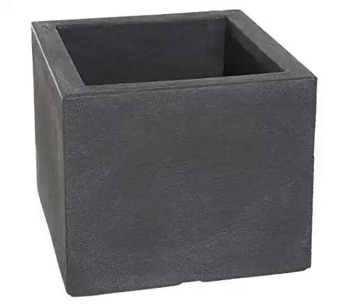 Pflanzkübel Dehner Blumenkübel Palermo, Schieferoptik, Kunststoff