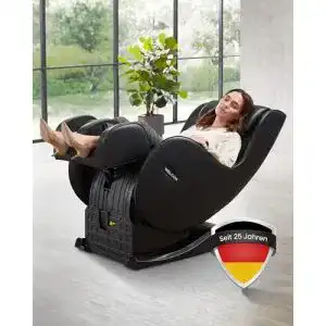 Massagesessel mit Heizung WELCON, EASYRELAXX in SCHWARZ