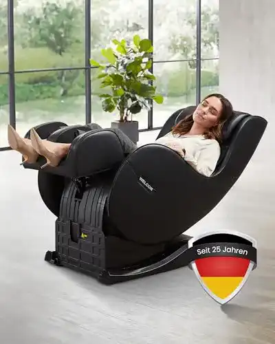 Massagesessel mit Heizung WELCON, EASYRELAXX in SCHWARZ