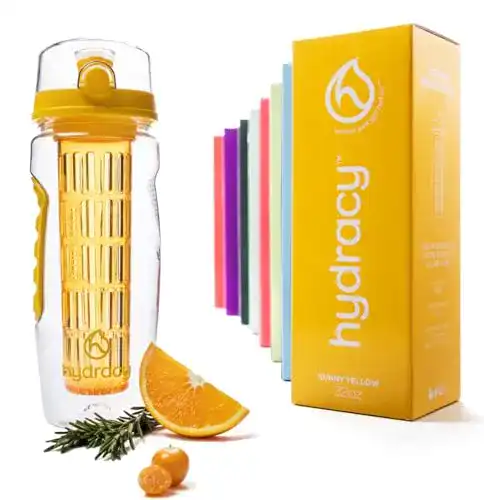 Trinkflasche mit Fruchteinsatz Hydracy Trinkflasche 1L – Sport