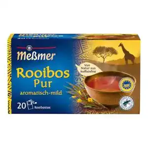 Rooibos-Tee Meßmer Rooibos pur Tee, 20 Teebeutel, Vegan