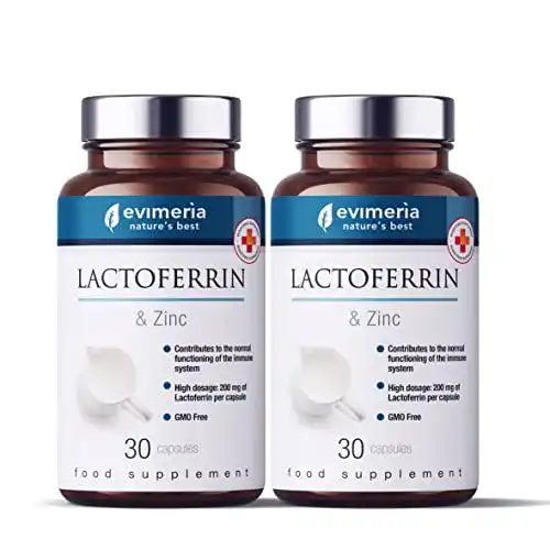 Lactoferrin Evimeria Pure 200 mg und Zink, Doppelpack