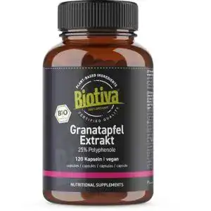 Granatapfel-Kapseln Biotiva Granatapfel Extrakt Bio Kapseln 120