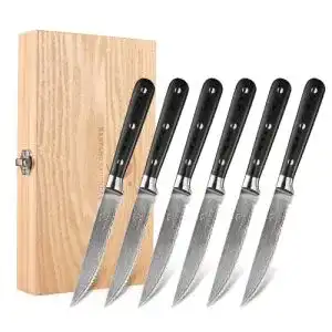 Damast-Steakmesser NANFANG BROTHERS Damaskus gezackt