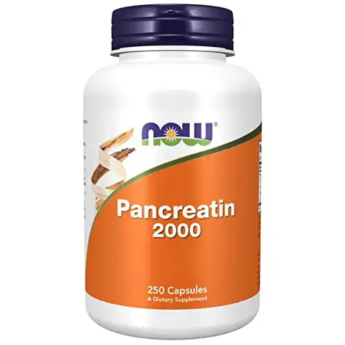 Kreon NOW Foods, Pancreatin 2000, 200 mg, 250 Kapseln, Laborgeprüft