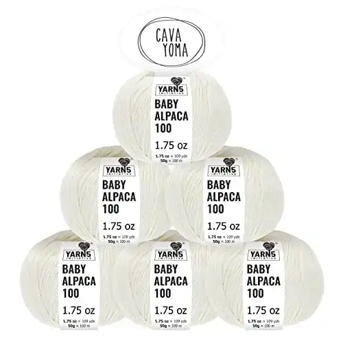 Alpakawolle CAVAYOMA 100 % Baby-Alpaka-Garn, 300 g Garnset