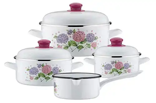 GSW-Töpfe GSW 189989 Kochtopf-Set Hortensie 7-tlg