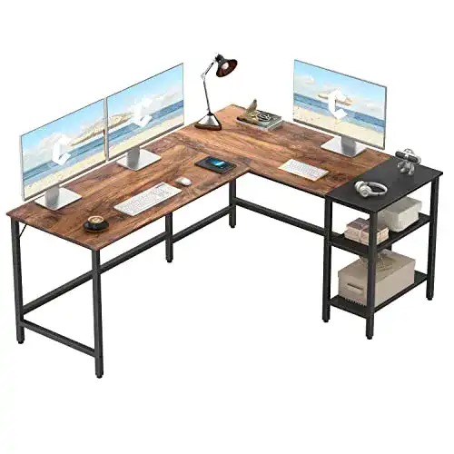 Eckschreibtisch CubiCubi L-förmig, Industrial Office, platzsparend