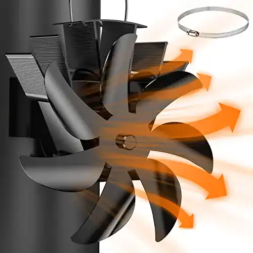 Ofenrohr-Ventilator (magnetisch) SVILINEK 7 Blättern