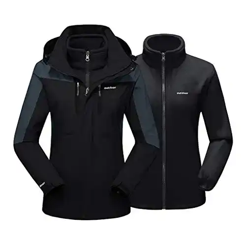 3-in-1-Jacke Damen EKLENTSON Damen 3-in-1 Jacke Übergangsjacke