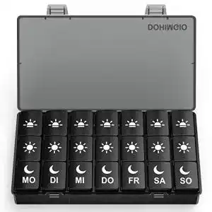 Medikamentendosierer DOHIMGIO Tablettenbox 7 Tage 3 Fächer