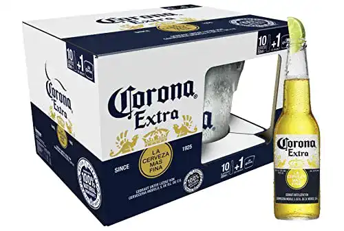 Helles Bier Corona Extra 10er-Pack inkl. Eiseimer, Geschenkpack