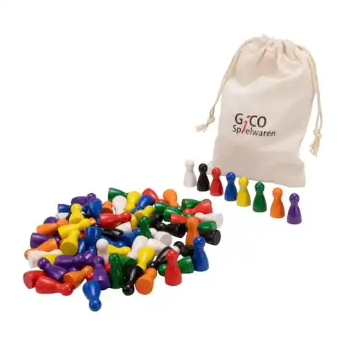 Spielfiguren GICO 80 Halmakegel 24×12 aus Holz Set in 8 Farben