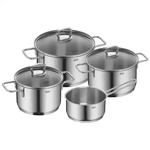 Silit-Töpfe Silit Alicante Topfset Induktion 4-teilig, Kochtopf Set