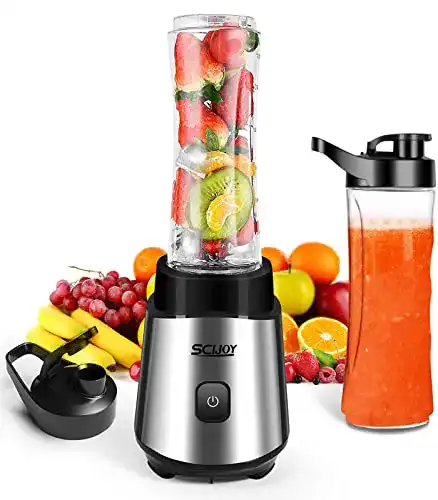 Smoothie-Maker SCIJOY mit 2 BPA-Freien 600ml Tritan Mixbechern