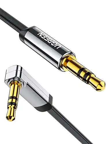 Aux-Kabel UGREEN Aux Kabel Auto 3.5 mm Klinkenkabel 90 Grad