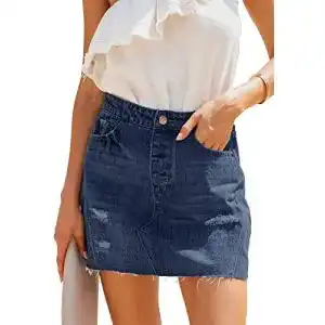 Jeansrock JayscreateEU Damen Sommerrock Enger Rock Minirock