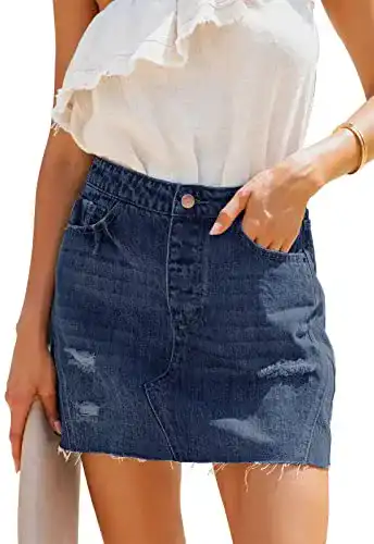 Jeansrock JayscreateEU Damen Sommerrock Enger Rock Minirock