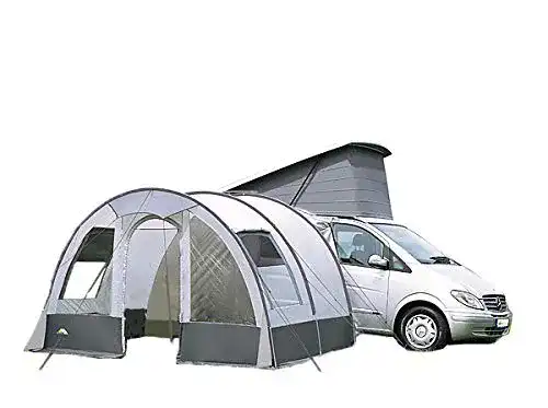 Busvorzelt dwt Buszelt Rodeo II 340×240 cm grau Reisezelt Mobilzelt Tunnelzelt