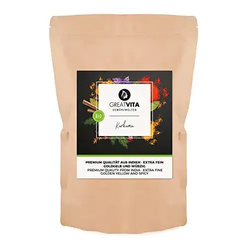 Die beste Kurkumapulver Mea Vita GreatVita Bio Kurkuma Pulver, 1000g 2026 Test Bestseller Kurkumapulver Mea Vita GreatVita Bio Kurkuma Pulver, 1000g