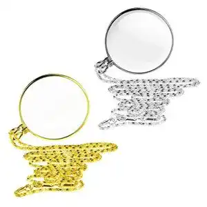 Lesehilfe Goter 2 PCS HäNgende Lupe, Portable 5X Lupe Monokel