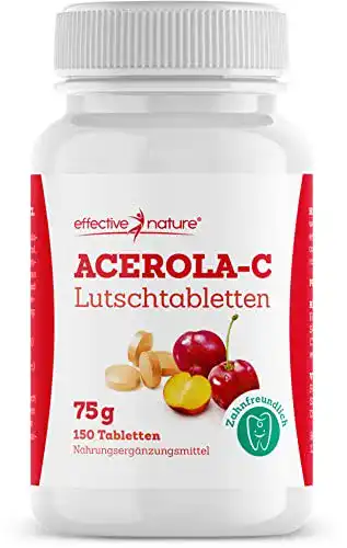 Vitamin-C-Lutschtabletten effective nature, Acerola, 150 Stk.