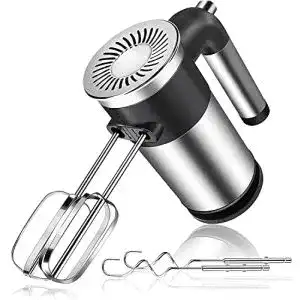 Handmixer 500 Watt NWOUIIAY mit Edelstahl-Knethaken