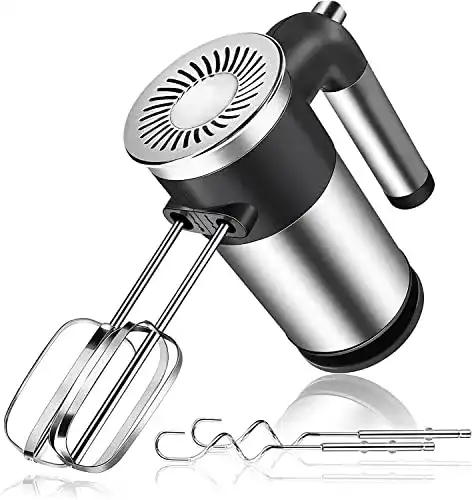 Handmixer 500 Watt NWOUIIAY mit Edelstahl-Knethaken