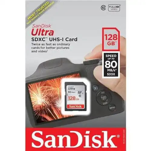 SDXC (128 GB) SanDisk Ultra SDXC UHS-I, 120 MB/s Übertragung