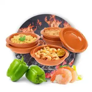 Tonschale FUMOSA keramische Grillschale Piataci 6X 14 cm