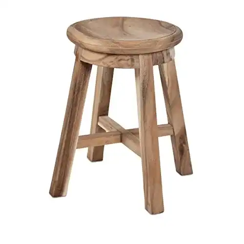 Holzhocker Divero Hocker Sitzhocker Suar Holz massiv