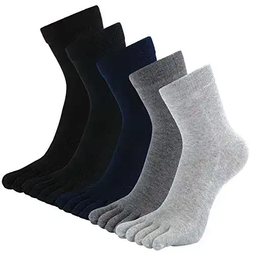 Zehensocken Herren LOFIR 5 Finger Socken aus Baumwolle Sport