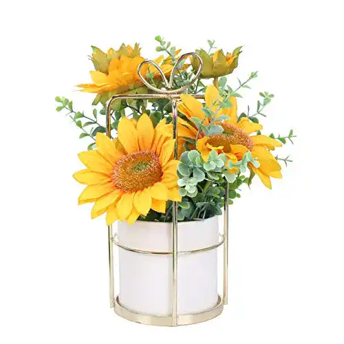 Blume im Topf Unbekannt DWANCE Seidenblumen Sonnenblumen