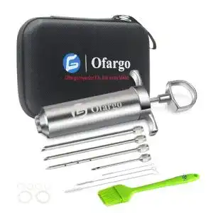 Bratenspritze Ofargo, 304-Edelstahl, mit 4 Marinadennadeln