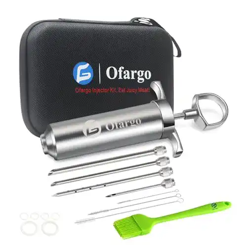 Bratenspritze Ofargo, 304-Edelstahl, mit 4 Marinadennadeln