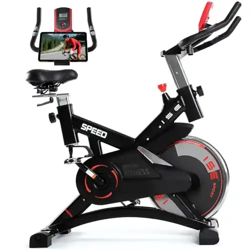 Heimtrainer ISE Indoor Cycle Ergometer 10kg Schwungrad Puls