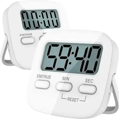 Digitaler Timer MECHEER Kurzzeitwecker 2 Stück Magnetisch