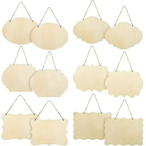 Holzschild MULINHAI Unfertiges Blanko ，12 Stück