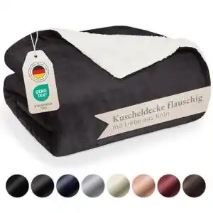 Fleecedecke Blumtal Flauschige Sherpa Kuscheldecke, 220 x 240
