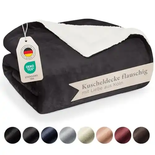 Fleecedecke Blumtal Flauschige Sherpa Kuscheldecke, 220 x 240