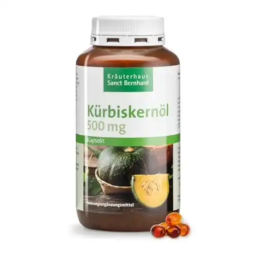 Kürbiskern-Kapseln Kräuterhaus Sanct Bernhard, 400 Kapseln