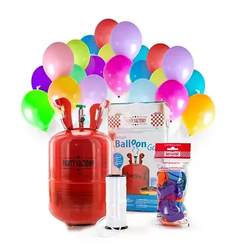 Ballongas Party Factory Helium inkl. 30 Ballons