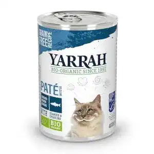 Bio-Katzenfutter Yarrah Bio Katzenfutter Pate mit Fisch, 12 x 400 g
