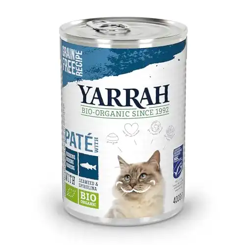Die beste Bio-Katzenfutter Yarrah Bio Katzenfutter Pate mit Fisch, 12 x 400 g 2026 Test Bestseller Bio-Katzenfutter Yarrah Bio Katzenfutter Pate mit Fisch, 12 x 400 g