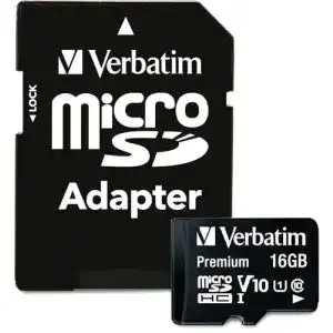Micro-SD 16GB Verbatim Premium microSDHC inkl. Adapter, 16 GB