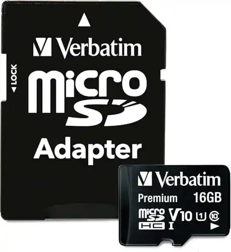 Micro-SD 16GB Verbatim Premium microSDHC inkl. Adapter, 16 GB