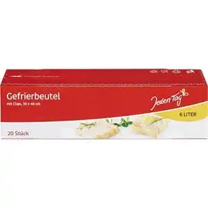 Gefrierbeutel Jeden Tag mit Clips 6L, 20 Stück, 169 g, 219188