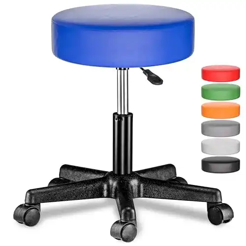 Rollhocker Casaria Höhenverstellbar 10cm Polsterung