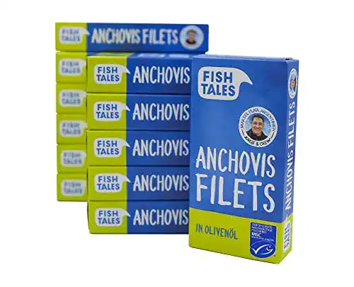 Sardellenfilet Fish Tales MSC-Anchovis-Filets in Olivenöl, 12 Dosen
